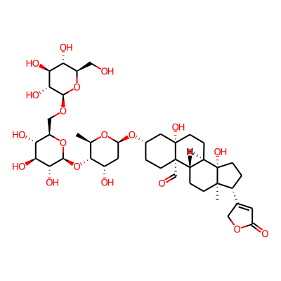 (3S,5S,8R,9S,10S,13R,14S,17R)-5,14-dihydroxy-3-[(2R,4S,5S,6R)-4-hydroxy-6-methyl-5-[(2S,3R,4S,5S,6R)-3,4,5-trihydroxy-6-[[(2R,3R,4S,5S,6R)-3,4,5-trihydroxy-6-(hydroxymethyl)oxan-2-yl]oxymethyl]oxan-2-yl]oxyoxan-2-yl]oxy-13-methyl-17-(5-oxo-2H-furan-3-yl)-2,3,4,6,7,8,9,11,12,15,16,17-dodecahydro-1H-cyclopenta[a]phenanthrene-10-carbaldehyde