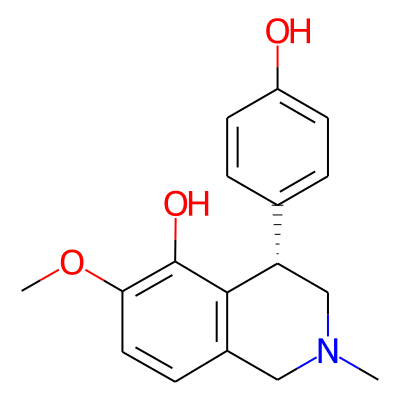 (4S)-4-(4-hydroxyphenyl)-6-methoxy-2-methyl-3,4-dihydro-1H-isoquinolin-5-ol