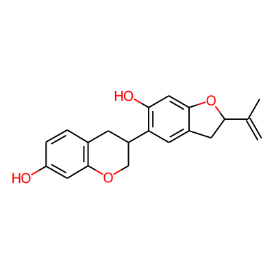 3-(6-Hydroxy-2-prop-1-en-2-yl-2,3-dihydro-1-benzofuran-5-yl)chroman-7-ol