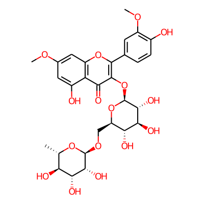 5-hydroxy-2-(4-hydroxy-3-methoxyphenyl)-7-methoxy-3-[(2S,3R,4S,5S,6R)-3,4,5-trihydroxy-6-[[(2R,3R,4R,5R,6S)-3,4,5-trihydroxy-6-methyloxan-2-yl]oxymethyl]oxan-2-yl]oxychromen-4-one