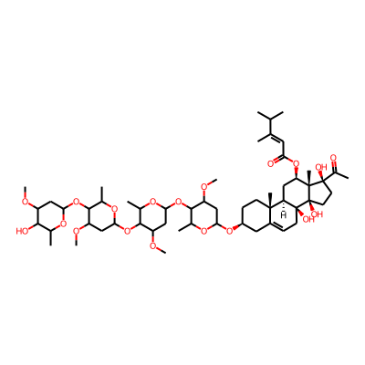 [(3S,8S,9R,10R,12R,13S,14R,17S)-17-acetyl-8,14,17-trihydroxy-3-[5-[5-[5-(5-hydroxy-4-methoxy-6-methyloxan-2-yl)oxy-4-methoxy-6-methyloxan-2-yl]oxy-4-methoxy-6-methyloxan-2-yl]oxy-4-methoxy-6-methyloxan-2-yl]oxy-10,13-dimethyl-1,2,3,4,7,9,11,12,15,16-decahydrocyclopenta[a]phenanthren-12-yl] (E)-3,4-dimethylpent-2-enoate