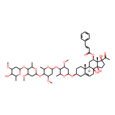 [(3S,8S,9R,10R,12R,13S,14R,17S)-17-acetyl-8,14,17-trihydroxy-3-[5-[5-[5-(5-hydroxy-4-methoxy-6-methyloxan-2-yl)oxy-4-methoxy-6-methyloxan-2-yl]oxy-4-methoxy-6-methyloxan-2-yl]oxy-4-methoxy-6-methyloxan-2-yl]oxy-10,13-dimethyl-1,2,3,4,7,9,11,12,15,16-decahydrocyclopenta[a]phenanthren-12-yl] (E)-3-phenylprop-2-enoate