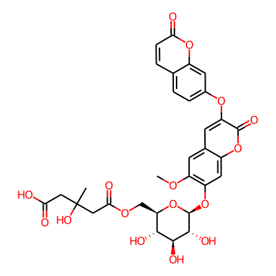 3-hydroxy-3-methyl-5-oxo-5-[[(2R,3S,4S,5R,6S)-3,4,5-trihydroxy-6-[6-methoxy-2-oxo-3-(2-oxochromen-7-yl)oxychromen-7-yl]oxyoxan-2-yl]methoxy]pentanoic acid