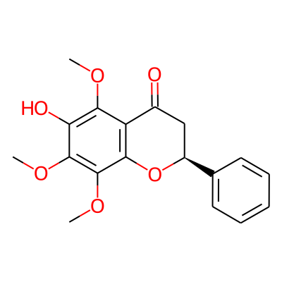 (2S)-6-hydroxy-5,7,8-trimethoxy-2-phenyl-2,3-dihydrochromen-4-one