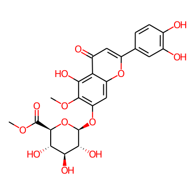 beta-D-Glucopyranosiduronic acid, 2-(3,4-dihydroxyphenyl)-5-hydroxy-6-methoxy-4-oxo-4H-1-benzopyran-7-yl, methyl ester