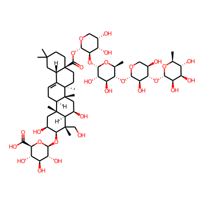 (2S,3S,4S,5R,6R)-6-[[(2S,3R,4R,4aR,5R,6aR,6bS,8aS,12aS,14aR,14bR)-8a-[(2S,3R,4S,5S)-3-[(2S,3R,4S,5R,6S)-5-[(2S,3R,4S,5R)-3,5-dihydroxy-4-[(2S,3R,4R,5R,6S)-3,4,5-trihydroxy-6-methyloxan-2-yl]oxyoxan-2-yl]oxy-3,4-dihydroxy-6-methyloxan-2-yl]oxy-4,5-dihydroxyoxan-2-yl]oxycarbonyl-2,5-dihydroxy-4-(hydroxymethyl)-4,6a,6b,11,11,14b-hexamethyl-1,2,3,4a,5,6,7,8,9,10,12,12a,14,14a-tetradecahydropicen-3-yl]oxy]-3,4,5-trihydroxyoxane-2-carboxylic acid