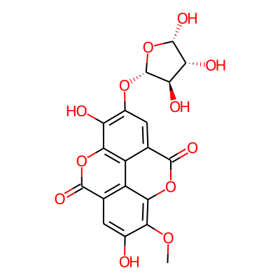 6,14-dihydroxy-7-methoxy-13-[(2R,3R,4R,5S)-3,4,5-trihydroxyoxolan-2-yl]oxy-2,9-dioxatetracyclo[6.6.2.04,16.011,15]hexadeca-1(15),4,6,8(16),11,13-hexaene-3,10-dione