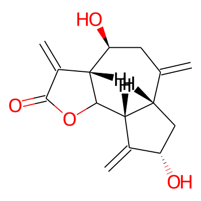 Azuleno(4,5-b)furan-2(3H)-one, decahydro-4,8-dihydroxy-3,6,9-tris(methylene)-, (3aR-(3aalpha,4alpha,6aalpha,8beta,9aalpha,9bbeta))-