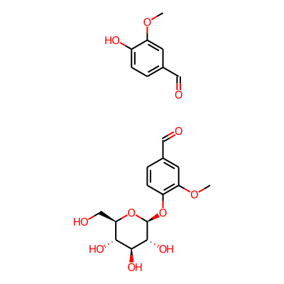 4-hydroxy-3-methoxybenzaldehyde;3-methoxy-4-[(2S,3R,4S,5S,6R)-3,4,5-trihydroxy-6-(hydroxymethyl)oxan-2-yl]oxybenzaldehyde