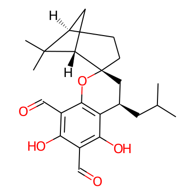 (1'S,2R,4R,5'R)-5,7-dihydroxy-6',6'-dimethyl-4-(2-methylpropyl)spiro[3,4-dihydrochromene-2,2'-bicyclo[3.1.1]heptane]-6,8-dicarbaldehyde