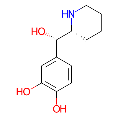 3,4-Dihydroxy-alpha-(2-piperidyl)benzyl alcohol hydrobromide