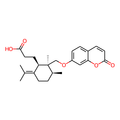 3-[(1R,2S,3S)-2,3-dimethyl-2-[(2-oxochromen-7-yl)oxymethyl]-6-propan-2-ylidenecyclohexyl]propanoic acid