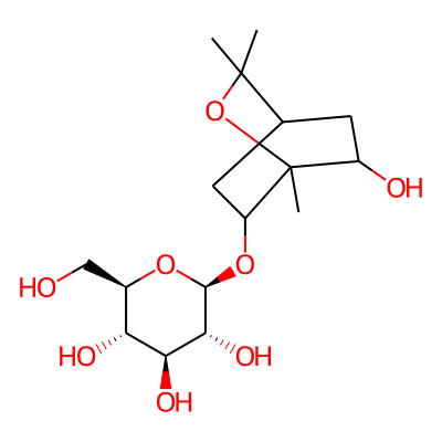 (2R,3S,4S,5R,6S)-2-(hydroxymethyl)-6-[(7-hydroxy-1,3,3-trimethyl-2-oxabicyclo[2.2.2]octan-6-yl)oxy]oxane-3,4,5-triol