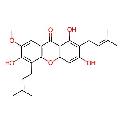 1,3,6-Trihydroxy-2,5-bis(3-methyl-2-butenyl)-7-methoxyxanthone