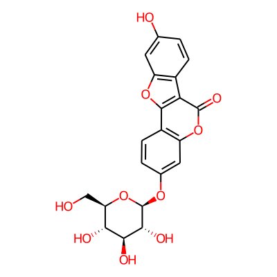 9-Hydroxy-6-oxo-6H-[1]benzofuro[3,2-c][1]benzopyran-3-yl beta-D-glucopyranoside