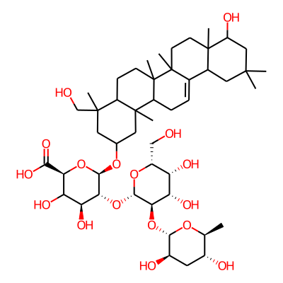 (2S,4S,5R,6R)-5-[(2S,3R,4S,5R,6R)-3-[(2S,3R,5R,6S)-3,5-dihydroxy-6-methyloxan-2-yl]oxy-4,5-dihydroxy-6-(hydroxymethyl)oxan-2-yl]oxy-3,4-dihydroxy-6-[[9-hydroxy-4-(hydroxymethyl)-4,6a,6b,8a,11,11,14b-heptamethyl-1,2,3,4a,5,6,7,8,9,10,12,12a,14,14a-tetradecahydropicen-2-yl]oxy]oxane-2-carboxylic acid