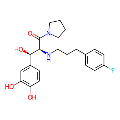 (2S,3R)-3-(3,4-dihydroxyphenyl)-2-[3-(4-fluorophenyl)propylamino]-3-hydroxy-1-pyrrolidin-1-ylpropan-1-one