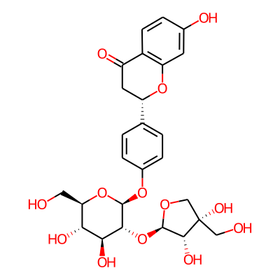 (2S)-2-[4-[(2S,3R,4S,5S,6R)-3-[(2R,3S,4S)-3,4-dihydroxy-4-(hydroxymethyl)oxolan-2-yl]oxy-4,5-dihydroxy-6-(hydroxymethyl)oxan-2-yl]oxyphenyl]-7-hydroxy-2,3-dihydrochromen-4-one