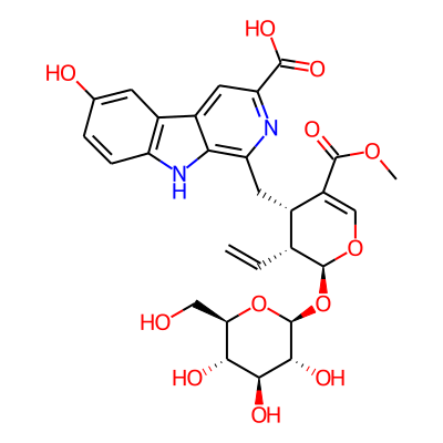 1-[[(2S,3R,4S)-3-ethenyl-5-methoxycarbonyl-2-[(2S,3R,4S,5S,6R)-3,4,5-trihydroxy-6-(hydroxymethyl)oxan-2-yl]oxy-3,4-dihydro-2H-pyran-4-yl]methyl]-6-hydroxy-9H-pyrido[3,4-b]indole-3-carboxylic acid