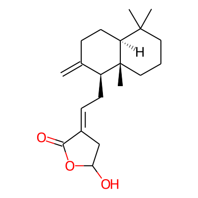 (3E)-3-[2-[(1S,4aS,8aS)-5,5,8a-trimethyl-2-methylidene-3,4,4a,6,7,8-hexahydro-1H-naphthalen-1-yl]ethylidene]-5-hydroxyoxolan-2-one