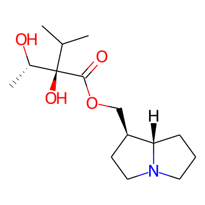 Butanoic acid, 2,3-dihydroxy-2-(1-methylethyl)-, ((1R,7aS)-hexahydro-1H-pyrrolizin-1-yl)methyl ester, (2R,3S)-