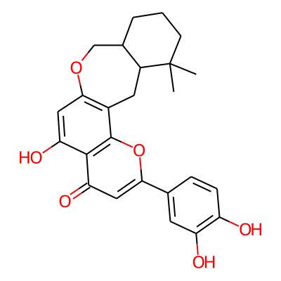 2-(3,4-dihydroxyphenyl)-5-hydroxy-12,12-dimethyl-8a,9,10,11,12a,13-hexahydro-8H-chromeno[7,8-c][2]benzoxepin-4-one