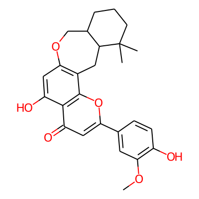 5-hydroxy-2-(4-hydroxy-3-methoxyphenyl)-12,12-dimethyl-8a,9,10,11,12a,13-hexahydro-8H-chromeno[7,8-c][2]benzoxepin-4-one