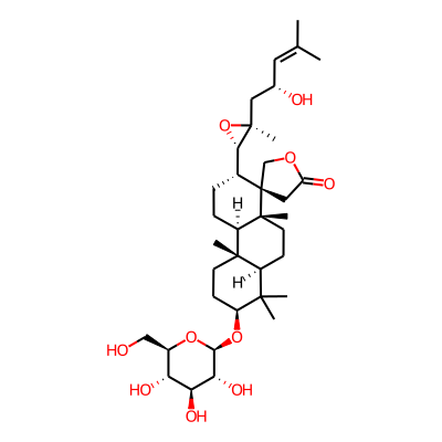 (1S,2S,4aR,4bR,7S,8aR,10aR)-2-[(2S,3S)-3-[(2R)-2-hydroxy-4-methylpent-3-enyl]-3-methyloxiran-2-yl]-4b,8,8,10a-tetramethyl-7-[(2R,3R,4S,5S,6R)-3,4,5-trihydroxy-6-(hydroxymethyl)oxan-2-yl]oxyspiro[2,3,4,4a,5,6,7,8a,9,10-decahydrophenanthrene-1,4'-oxolane]-2'-one