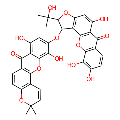 8,11-Dihydroxy-3,3-dimethyl-10-[[5,9,10-trihydroxy-2-(2-hydroxypropan-2-yl)-6-oxo-1,2-dihydrofuro[2,3-c]xanthen-1-yl]oxy]pyrano[2,3-c]xanthen-7-one