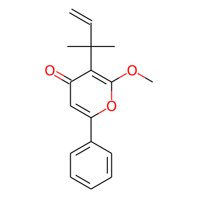 2-Methoxy-3-(2-methylbut-3-en-2-yl)-6-phenylpyran-4-one