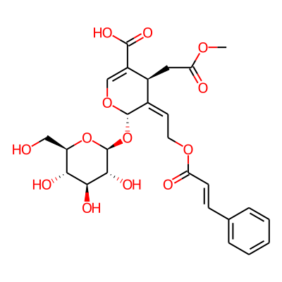 (4S,5Z,6S)-4-(2-methoxy-2-oxoethyl)-5-[2-[(E)-3-phenylprop-2-enoyl]oxyethylidene]-6-[(2S,3R,4S,5S,6R)-3,4,5-trihydroxy-6-(hydroxymethyl)oxan-2-yl]oxy-4H-pyran-3-carboxylic acid