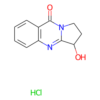 2,3-Dihydro-3-hydroxypyrrolo(2,1-b)quinazolin-9(1H)-one hydrochloride