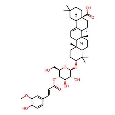 (4aS,6aR,6aS,6bR,10S,12aR,14bR)-10-[(2R,3R,4R,5S,6R)-3,4-dihydroxy-5-[(E)-3-(4-hydroxy-3-methoxyphenyl)prop-2-enoyl]oxy-6-(hydroxymethyl)oxan-2-yl]oxy-2,2,6a,6b,9,9,12a-heptamethyl-1,3,4,5,6,6a,7,8,8a,10,11,12,13,14b-tetradecahydropicene-4a-carboxylic acid