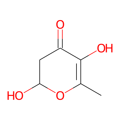 4H-Pyran-4-one, 2,3-dihydro-2,5-dihydroxy-6-methyl-