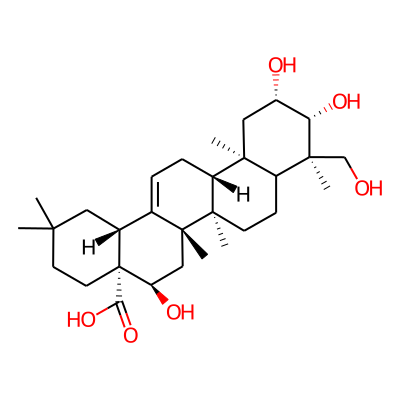 (4aR,5R,6aR,6aS,6bR,9R,10R,11S,12aR,14bR)-5,10,11-trihydroxy-9-(hydroxymethyl)-2,2,6a,6b,9,12a-hexamethyl-1,3,4,5,6,6a,7,8,8a,10,11,12,13,14b-tetradecahydropicene-4a-carboxylic acid