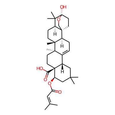 (1S,2S,6S,10R,11S,14S,15R,18R,20R)-20-hydroxy-8,8,14,15,19,19-hexamethyl-10-(3-methylbut-2-enoyloxy)-21-oxahexacyclo[18.2.2.01,18.02,15.05,14.06,11]tetracos-4-ene-11-carboxylic acid