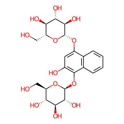 (2R,3S,4S,5R,6S)-2-(hydroxymethyl)-6-[3-hydroxy-4-[(2S,3R,4S,5S,6R)-3,4,5-trihydroxy-6-(hydroxymethyl)oxan-2-yl]oxynaphthalen-1-yl]oxyoxane-3,4,5-triol