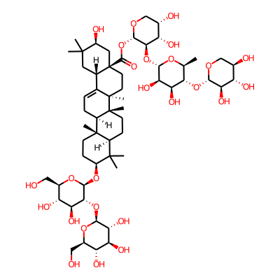 [(2S,3R,4S,5S)-3-[(2S,3R,4S,5R,6S)-3,4-dihydroxy-6-methyl-5-[(2S,3R,4S,5R)-3,4,5-trihydroxyoxan-2-yl]oxyoxan-2-yl]oxy-4,5-dihydroxyoxan-2-yl] (3S,4aR,6aR,6aS,6bR,8aR,10S,12aR,14bS)-10-[(2R,3R,4S,5S,6R)-4,5-dihydroxy-6-(hydroxymethyl)-3-[(2S,3R,4S,5S,6R)-3,4,5-trihydroxy-6-(hydroxymethyl)oxan-2-yl]oxyoxan-2-yl]oxy-3-hydroxy-2,2,6a,6b,9,9,12a-heptamethyl-1,3,4,5,6,6a,7,8,8a,10,11,12,13,14b-tetradecahydropicene-4a-carboxylate