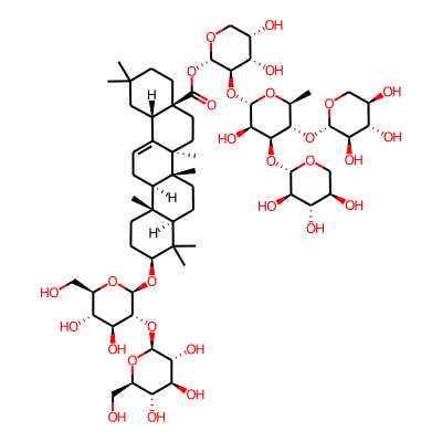 [(2S,3R,4S,5S)-4,5-dihydroxy-3-[(2S,3R,4S,5S,6S)-3-hydroxy-6-methyl-4,5-bis[[(2S,3R,4S,5R)-3,4,5-trihydroxyoxan-2-yl]oxy]oxan-2-yl]oxyoxan-2-yl] (4aS,6aR,6aS,6bR,8aR,10S,12aR,14bS)-10-[(2R,3R,4S,5S,6R)-4,5-dihydroxy-6-(hydroxymethyl)-3-[(2S,3R,4S,5S,6R)-3,4,5-trihydroxy-6-(hydroxymethyl)oxan-2-yl]oxyoxan-2-yl]oxy-2,2,6a,6b,9,9,12a-heptamethyl-1,3,4,5,6,6a,7,8,8a,10,11,12,13,14b-tetradecahydropicene-4a-carboxylate