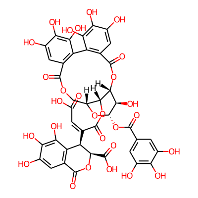 (3S,4S)-4-[(Z)-1-carboxy-3-[[(1R,19R,21S,22R,23R)-6,7,8,11,12,13,22-heptahydroxy-3,16-dioxo-21-(3,4,5-trihydroxybenzoyl)oxy-2,17,20-trioxatetracyclo[17.3.1.04,9.010,15]tricosa-4,6,8,10,12,14-hexaen-23-yl]oxy]-3-oxoprop-1-en-2-yl]-5,6,7-trihydroxy-1-oxo-3,4-dihydroisochromene-3-carboxylic acid
