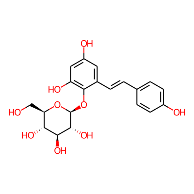 (2S,3R,4S,5S,6R)-2-[2,4-dihydroxy-6-[(E)-2-(4-hydroxyphenyl)ethenyl]phenoxy]-6-(hydroxymethyl)oxane-3,4,5-triol