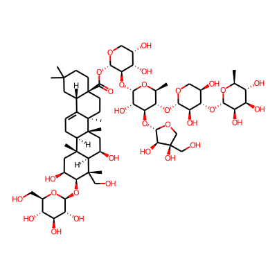 [(2S,3R,4S,5S)-3-[(2S,3R,4S,5S,6S)-4-[(2S,3R,4R)-3,4-dihydroxy-4-(hydroxymethyl)oxolan-2-yl]oxy-5-[(2S,3R,4S,5R)-3,5-dihydroxy-4-[(2S,3R,4R,5R,6S)-3,4,5-trihydroxy-6-methyloxan-2-yl]oxyoxan-2-yl]oxy-3-hydroxy-6-methyloxan-2-yl]oxy-4,5-dihydroxyoxan-2-yl] (4aS,6aR,6aS,6bR,8R,8aR,9R,10R,11S,12aR,14bS)-8,11-dihydroxy-9-(hydroxymethyl)-2,2,6a,6b,9,12a-hexamethyl-10-[(2R,3R,4S,5S,6R)-3,4,5-trihydroxy-6-(hydroxymethyl)oxan-2-yl]oxy-1,3,4,5,6,6a,7,8,8a,10,11,12,13,14b-tetradecahydropicene-4a-carboxylate