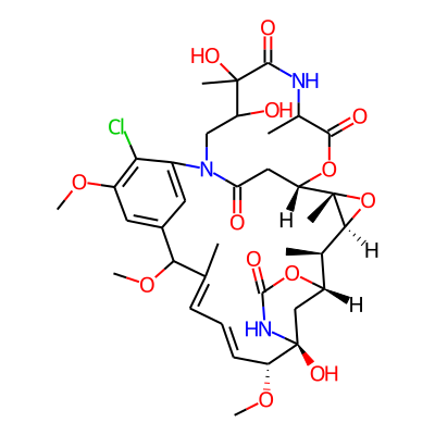 (1S,2S,4S,5R,6S,10S,11R,12E,14E)-20-chloro-10,24,25-trihydroxy-11,16,19-trimethoxy-2,5,15,25,28-pentamethyl-3,7,30-trioxa-9,22,27-triazapentacyclo[20.8.2.16,10.117,21.02,4]tetratriaconta-12,14,17(33),18,20-pentaene-8,26,29,32-tetrone
