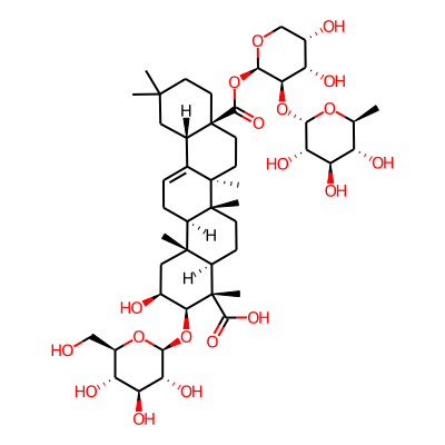 (2S,3R,4S,4aR,6aR,6bS,8aS,12aS,14aR,14bR)-8a-[(2R,3R,4S,5S)-4,5-dihydroxy-3-[(2S,3R,4R,5R,6S)-3,4,5-trihydroxy-6-methyloxan-2-yl]oxyoxan-2-yl]oxycarbonyl-2-hydroxy-4,6a,6b,11,11,14b-hexamethyl-3-[(2R,3R,4S,5S,6R)-3,4,5-trihydroxy-6-(hydroxymethyl)oxan-2-yl]oxy-1,2,3,4a,5,6,7,8,9,10,12,12a,14,14a-tetradecahydropicene-4-carboxylic acid