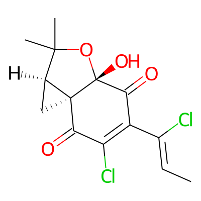 (1aR,3aS,7aR)-6-chloro-5-[(Z)-1-chloroprop-1-enyl]-3a-hydroxy-2,2-dimethyl-1,1a-dihydrocyclopropa[c][1]benzofuran-4,7-dione