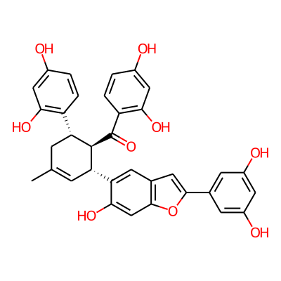 (2,4-dihydroxyphenyl)-[(1R,2R,6S)-6-(2,4-dihydroxyphenyl)-2-[2-(3,5-dihydroxyphenyl)-6-hydroxy-1-benzofuran-5-yl]-4-methylcyclohex-3-en-1-yl]methanone