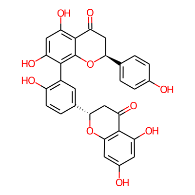 (2S)-8-[5-[(3,4-Dihydro-5,7-dihydroxy-4-oxo-2H-1-benzopyran)-2alpha-yl]-2-hydroxyphenyl]-2,3-dihydro-5,7-dihydroxy-2alpha-(4-hydroxyphenyl)-4H-1-benzopyran-4-one