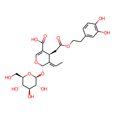 (4S,5E,6S)-4-[2-[2-(3,4-dihydroxyphenyl)ethoxy]-2-oxoethyl]-5-ethylidene-6-[(2S,3R,4S,5S,6R)-3,4,5-trihydroxy-6-(hydroxymethyl)oxan-2-yl]oxy-4H-pyran-3-carboxylic acid