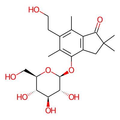 1H-Inden-1-one, 4-(beta-D-glucopyranosyloxy)-2,3-dihydro-6-(2-hydroxyethyl)-2,2,5,7-tetramethyl-