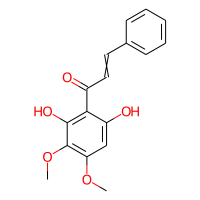 2-Propen-1-one, 1-(2,6-dihydroxy-3,4-dimethoxyphenyl)-3-phenyl-, (E)-; (2E)-1-(2,6-Dihydroxy-3,4-dimethoxyphenyl)-3-phenyl-2-propen-1-one